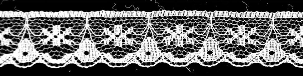 White Flat Lace Trim -3/4" width-BLF-8008