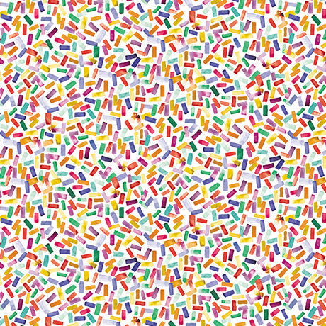 White Mingle Confetti Cotton 44"/45" Fabric Per Yard