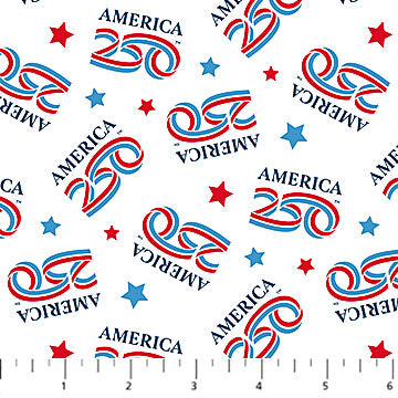 White Multi 250 Toss 44"/45" Cotton Fabric Per Yard