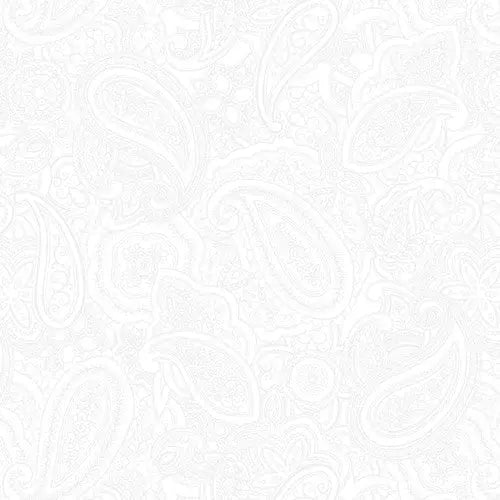 White Paisley Jane Cotton Wideback Fabric - Linda's Electric Quilters