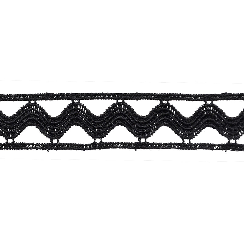 White Wave Lace Trim, 1/2-inch X 5 Yards – Scalloped Rick Rack Openwork Border