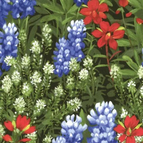 Wildflowers Basics Summer Bluebonnets Paintbrush Multi 44"/45" Fabric Per Yard Moda Fabrics & Supplies