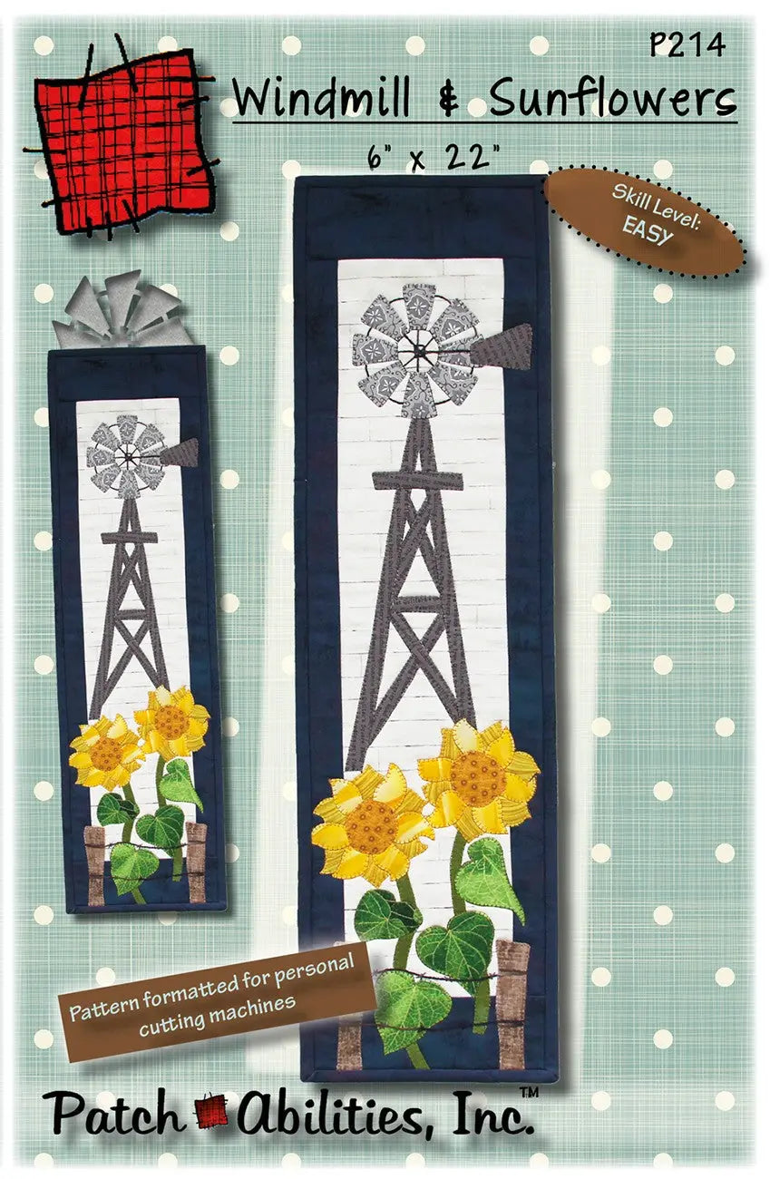Windmill and Sunflowers Pattern - Linda's Electric Quilters