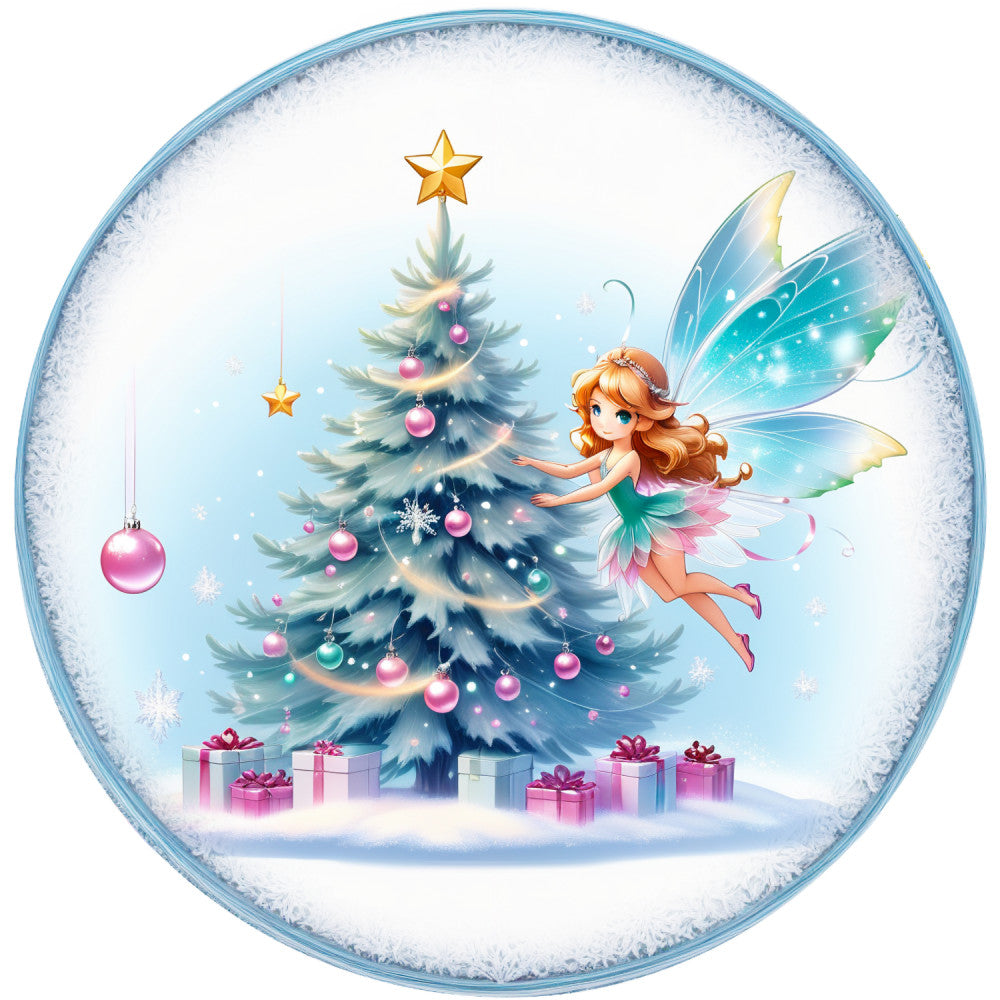 Winter Fairy Ornament Fabric Panel 27 QuiltingFabricPanels