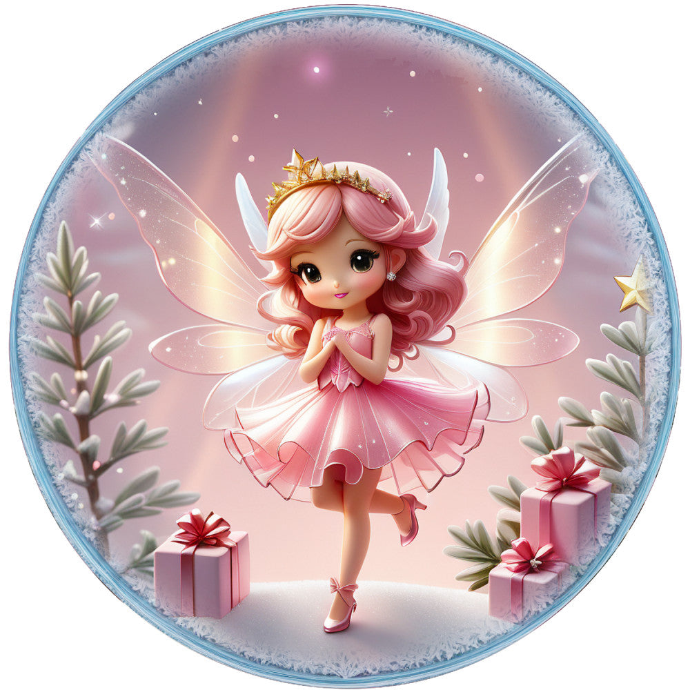 Winter Fairy Ornament Fabric Panel 29 QuiltingFabricPanels