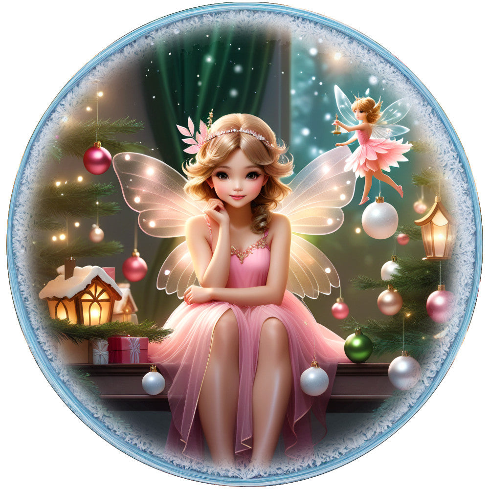 Winter Fairy Ornament Fabric Panel 33 QuiltingFabricPanels