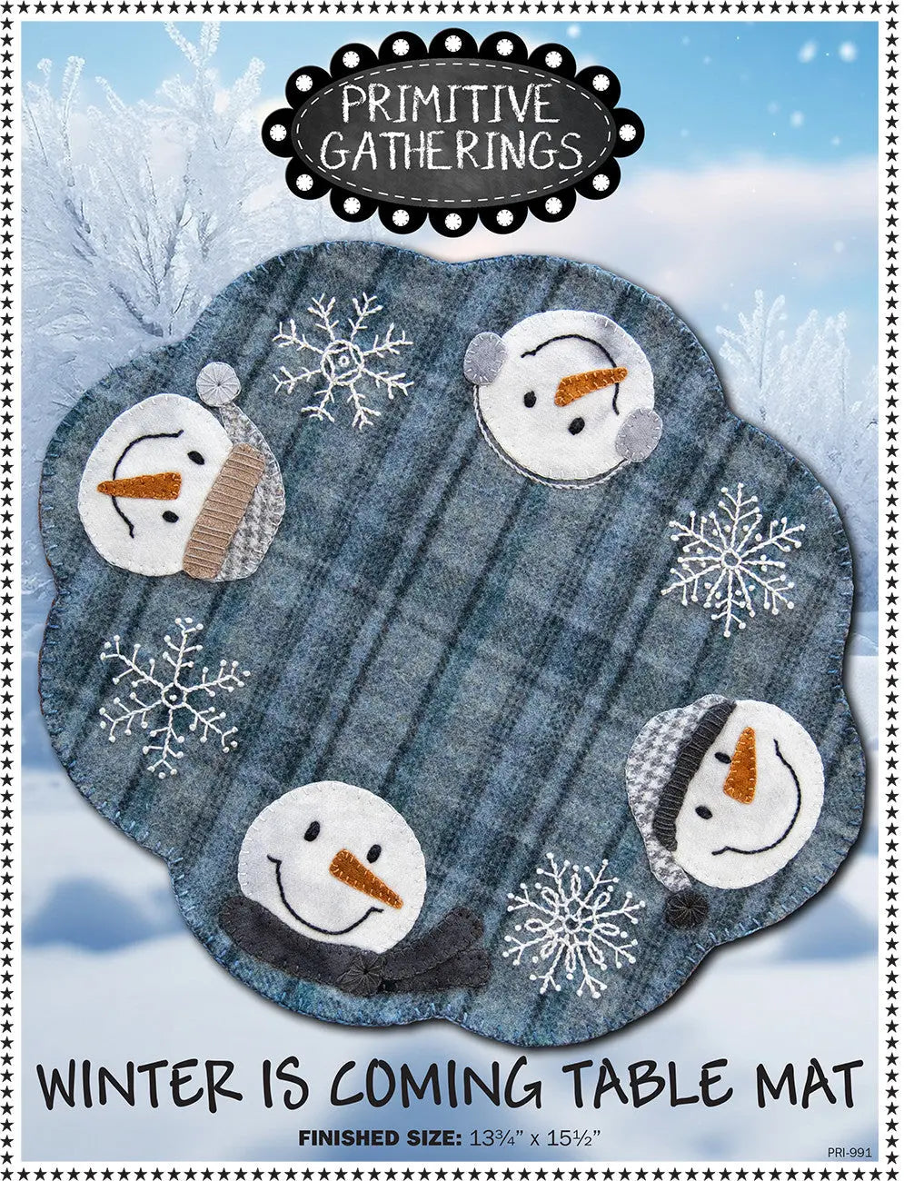 Winter Is Coming Table Mat - Linda's Electric Quilters