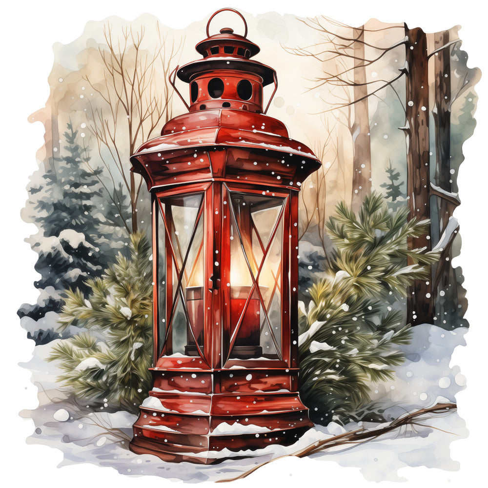 Winter Lantern 2 Fabric Panel QuiltingFabricPanels