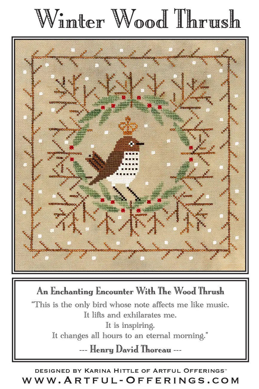 Winter Wood Thrush - Linda's Electric Quilters