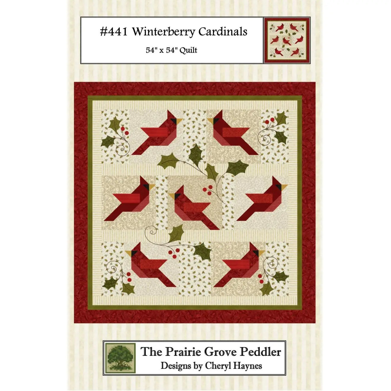 Winterberry Cardinals - Linda's Electric Quilters