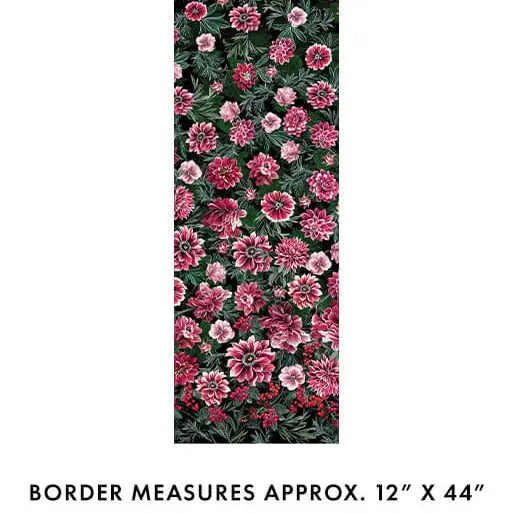 Winterberry Floral - Black 44" / 45" Fabric Per Yard The Fabric Company