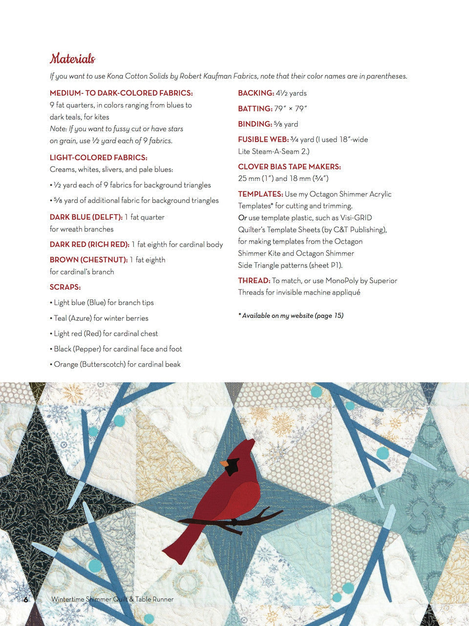 Wintertime Shimmer Quilt & Table Runner