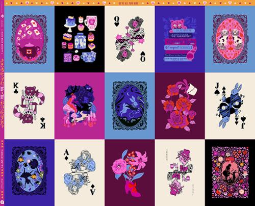 Wonderland Panel 36" x 44" Children Books Cotton 43"/44" Fabric Per Yard