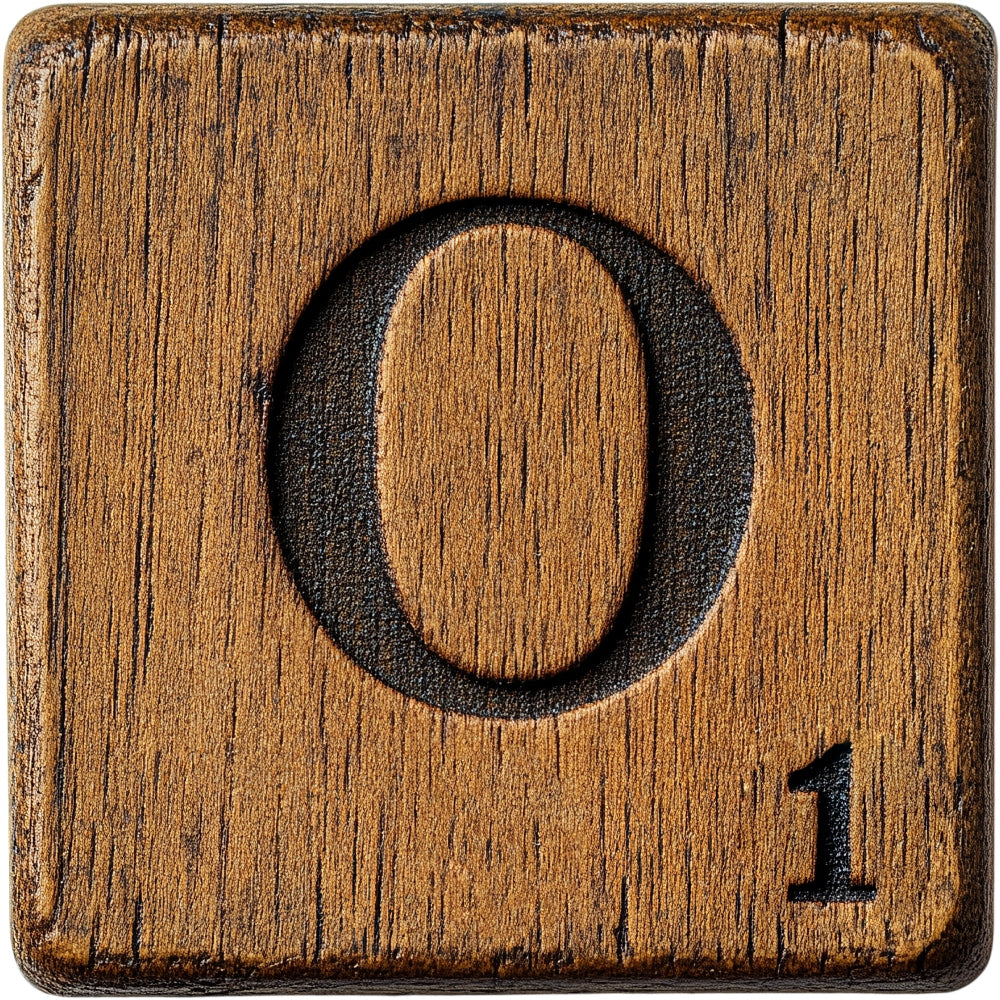 Wood Letter O Blocks Fabric Panel QuiltingFabricPanels
