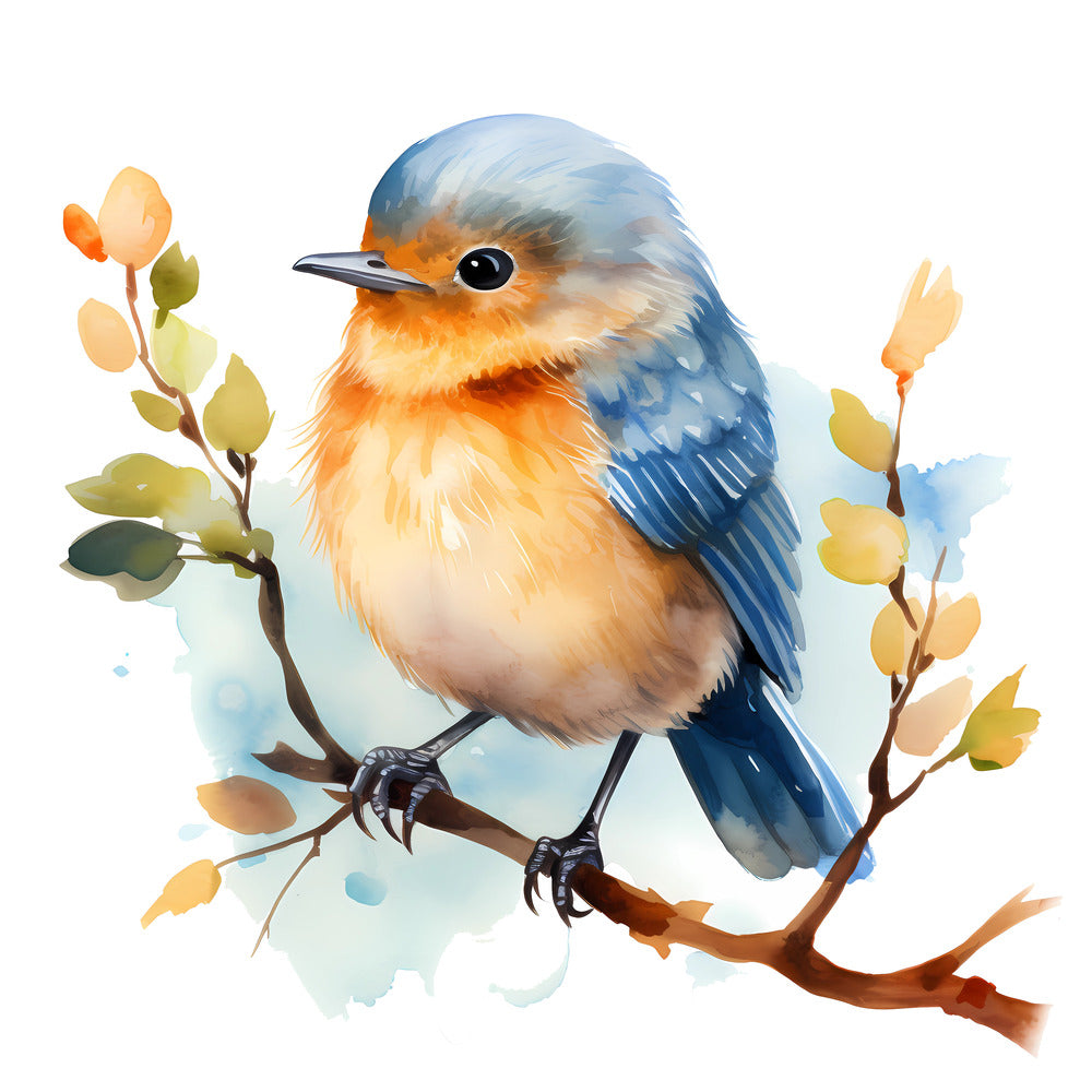 Woodland Baby Bird 1 Fabric Panel