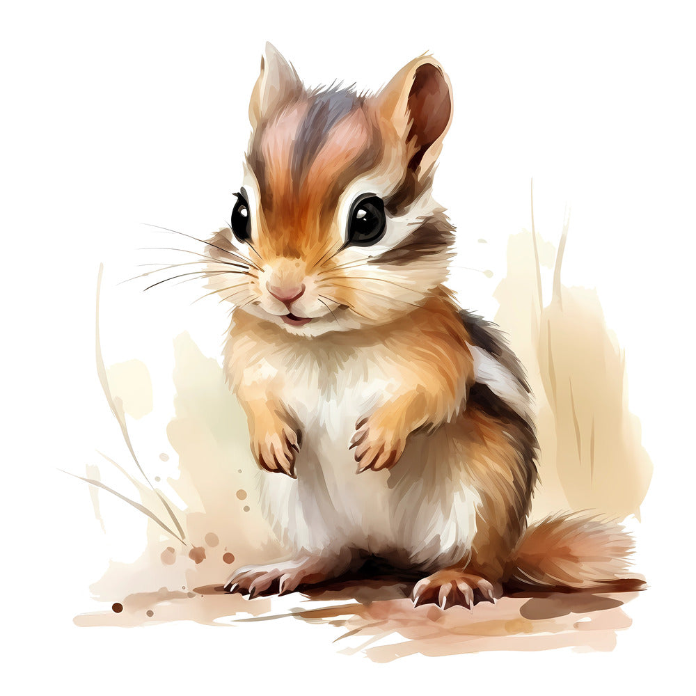 Woodland Baby Chipmunk 2 Fabric Panel QuiltingFabricPanels