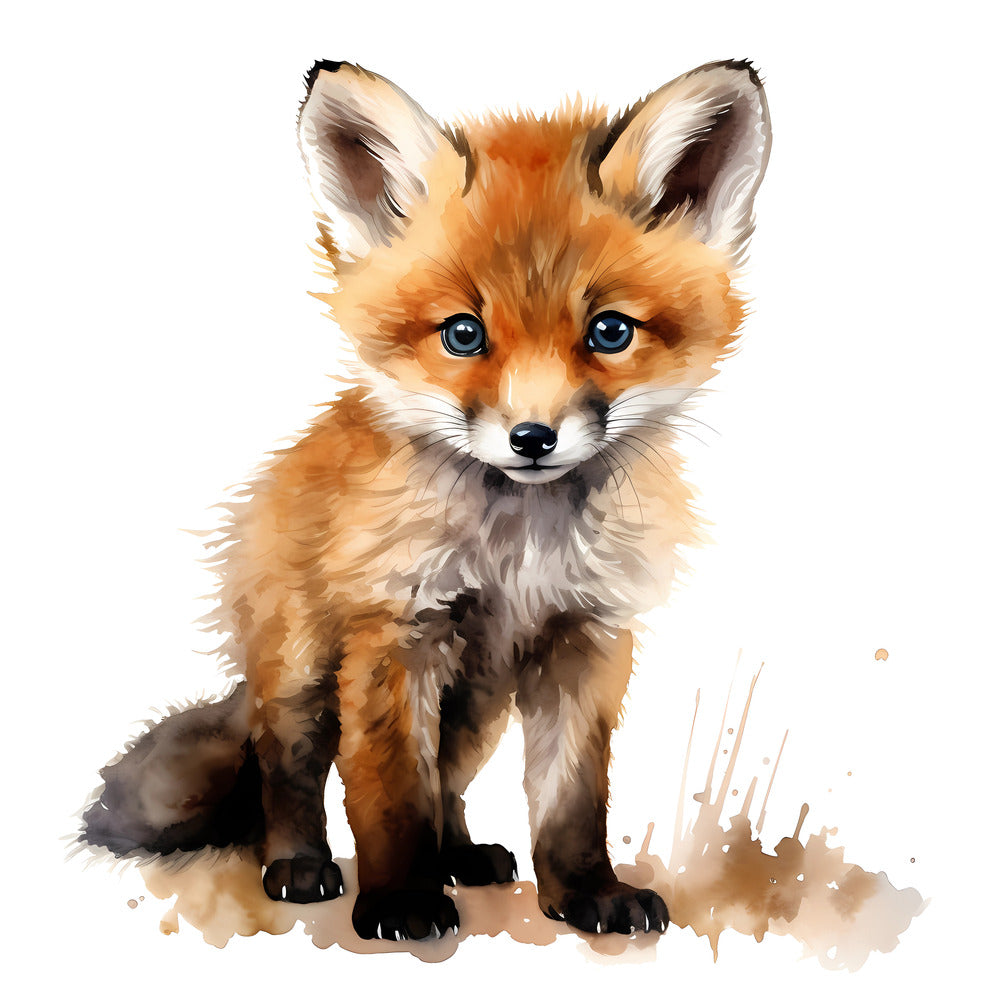 Woodland Baby Fox 3 Fabric Panel