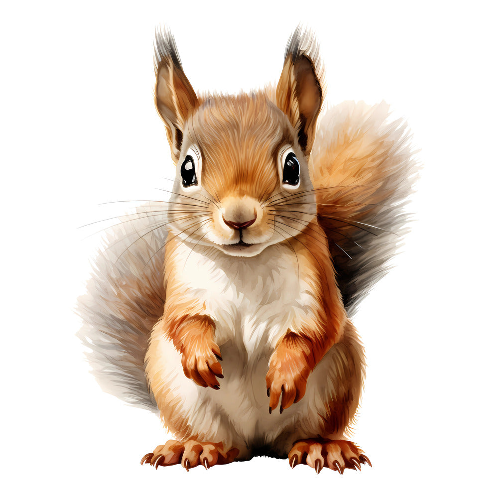 Woodland Baby Squirrel 2 Fabric Panel