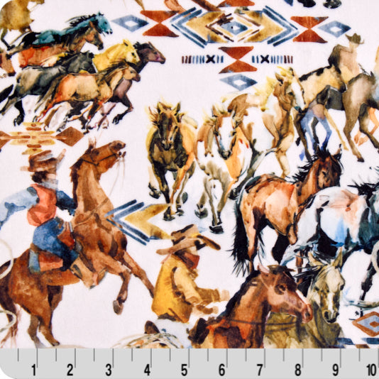 Woodland Wranglers Digital Cuddle 58/60" Fabric Per Yard