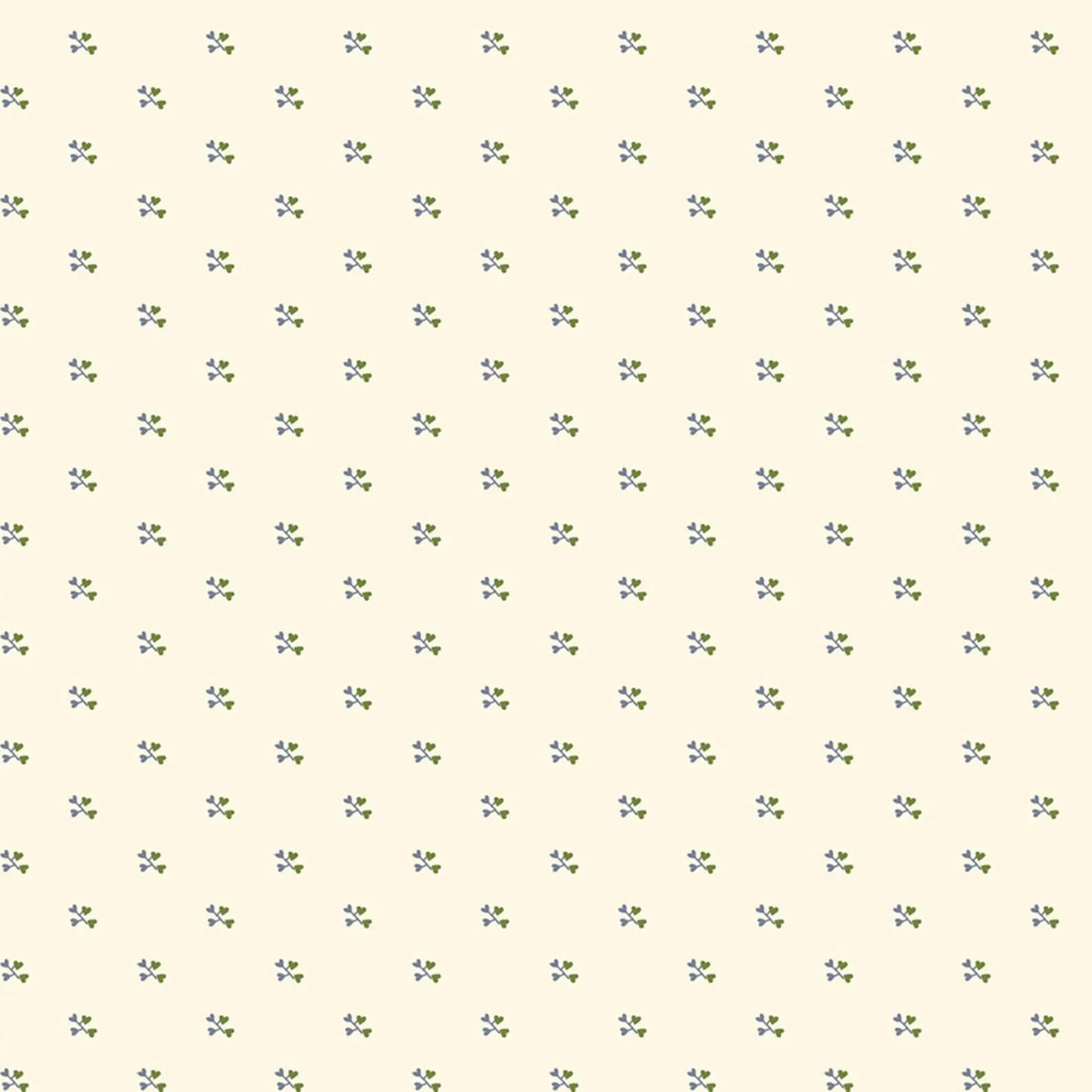 Woof and Warp - Hearts - Cream 44" / 45" Fabric Per Yard