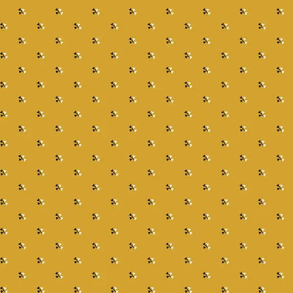 Woof and Warp - Hearts - Gold 44" / 45" Fabric Per Yard The Fabric Company
