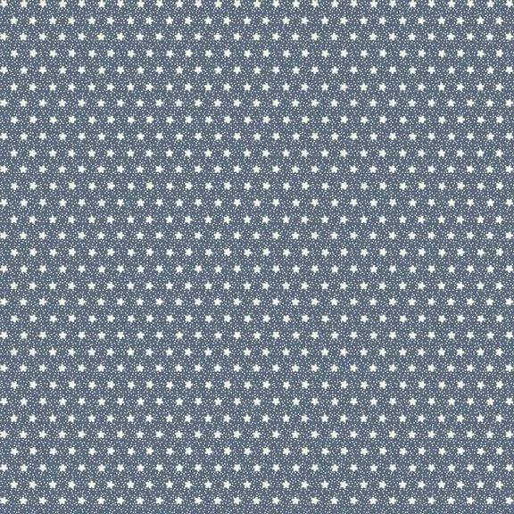 Woof and Warp - Mini Flower - Blue 44" / 45" Fabric Per Yard The Fabric Company