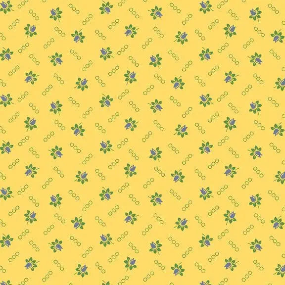 Woof and Warp - Tulips - Yellow 44" / 45" Fabric Per Yard The Fabric Company