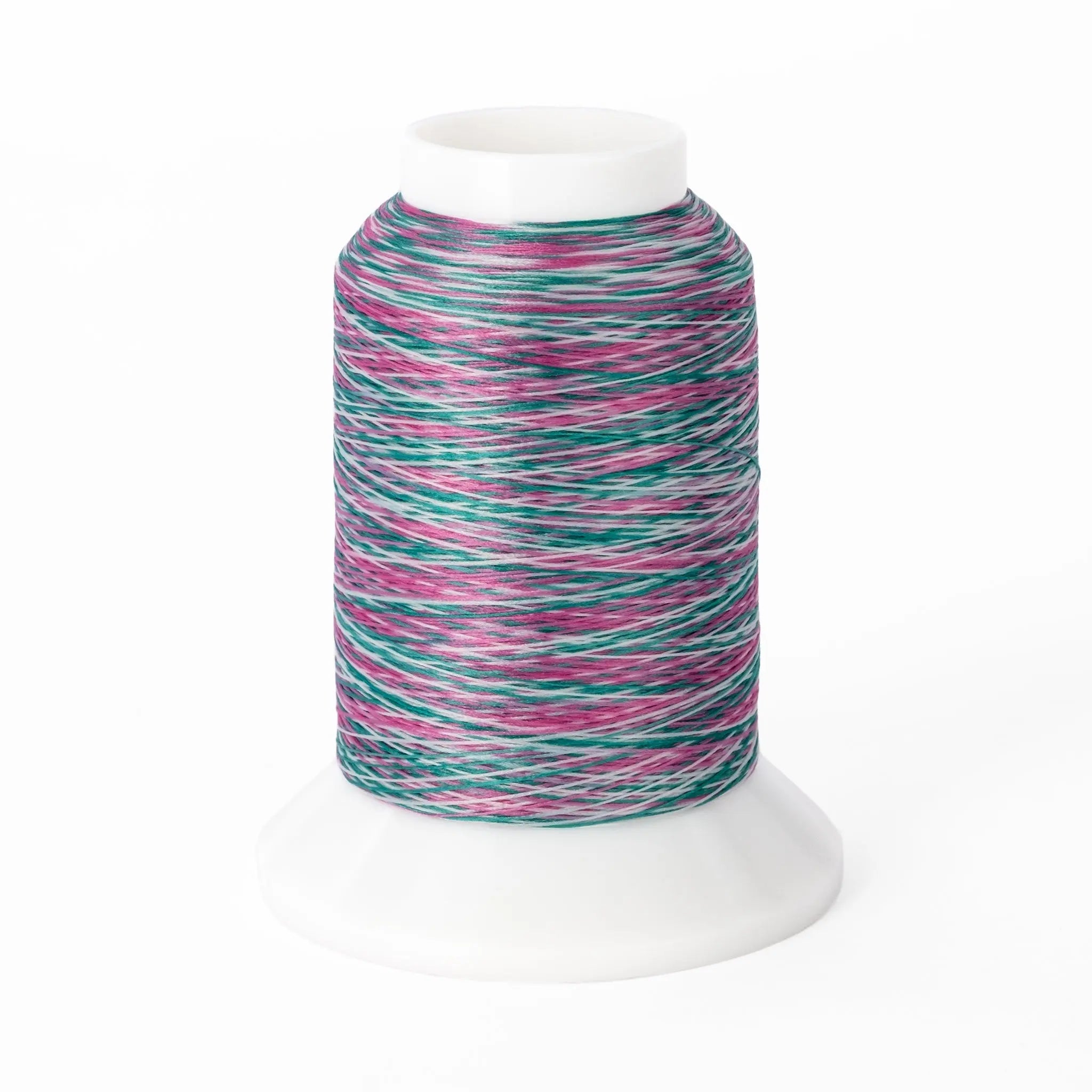 Woolly Nylon #VA101 - Pink & Green Variegated Mini Cone YLI Threads