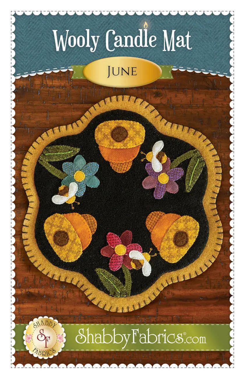 Wooly Candle Mat June - Linda's Electric Quilters