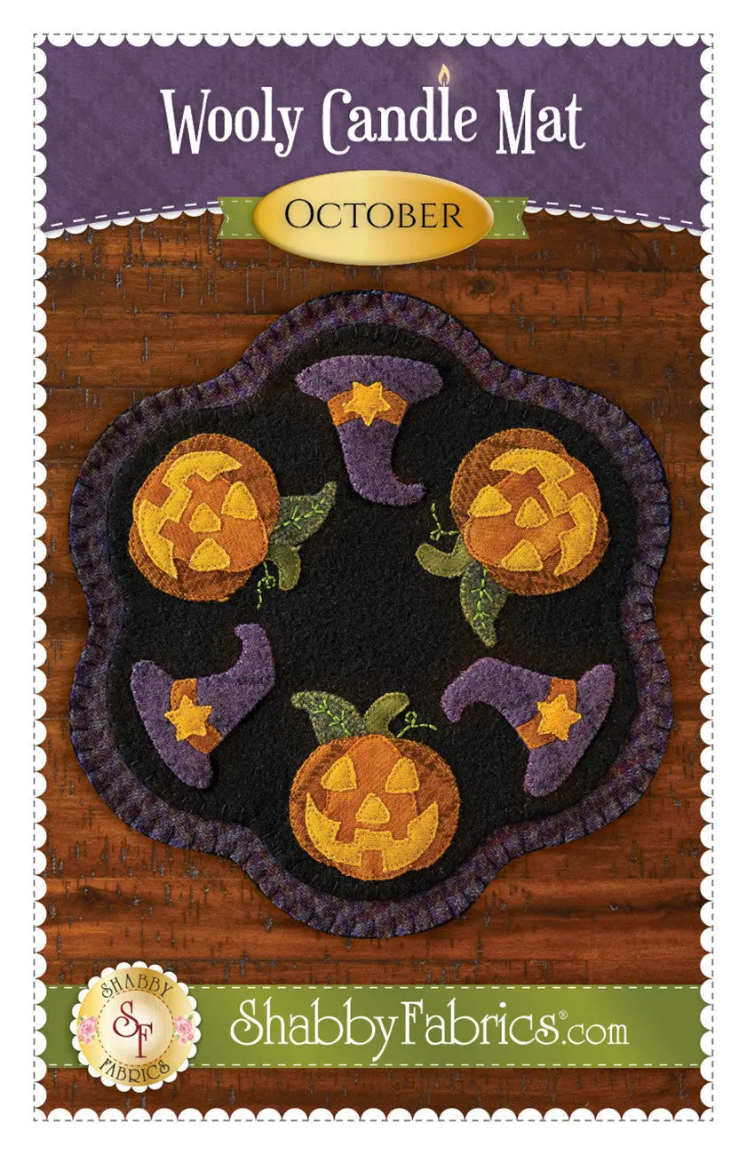Wooly Candle Mat October - Linda's Electric Quilters