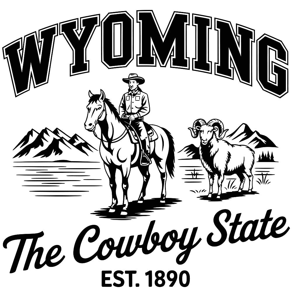 Wyoming Black and White Fabric Panel