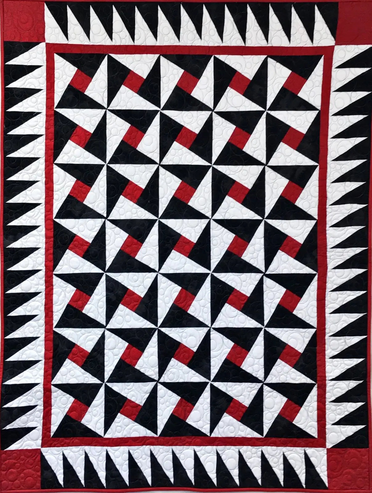 X-Block Tuxedo Pattern Cactus Queen Quilt Company