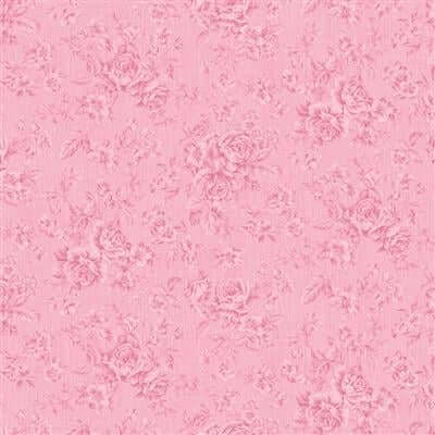 Charlotte - Tonal Roses - Dark Pink 44" / 45" Fabric Per Yard