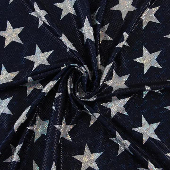 Yaya Han 4 Way Silver Star 57" Navy Fabric Per Yard Famore