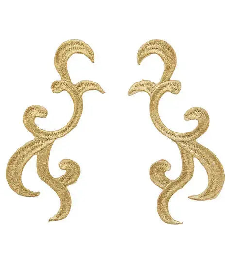 Yaya Han Cosplay 2 pk Iron on Swirl Appliques Gold