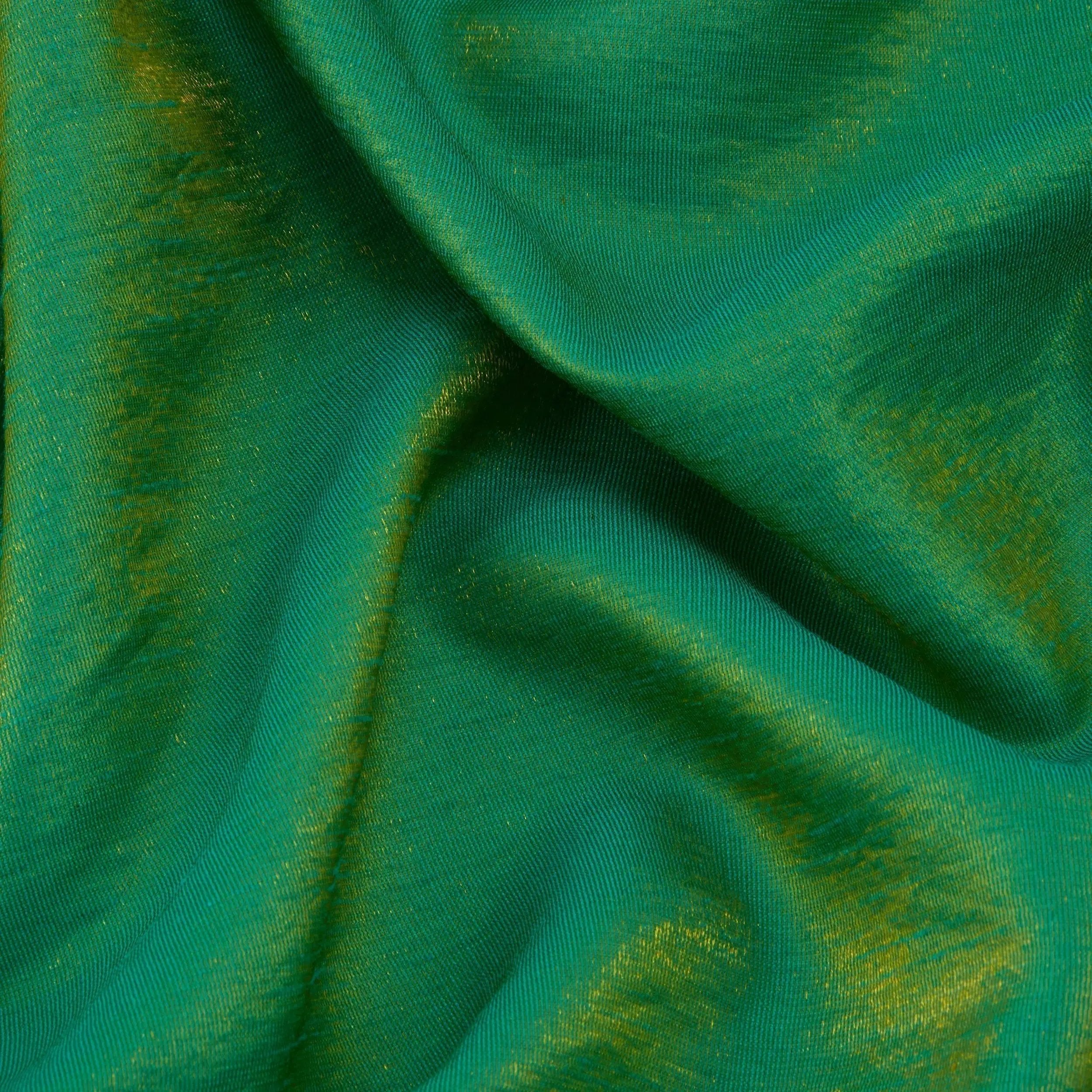 Yaya Han Dual Fantasy Dupioni 54" Emerald Gold Fabric Per Yard Famore
