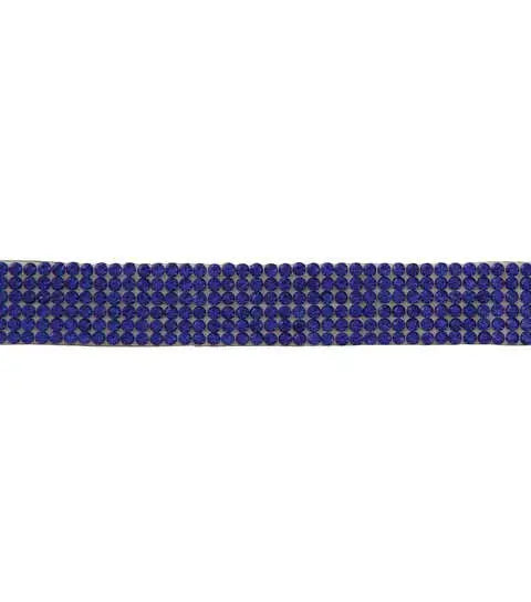 Yaya Han Iron-on Rhinestone Trim Sapphire Blue - Per Yard