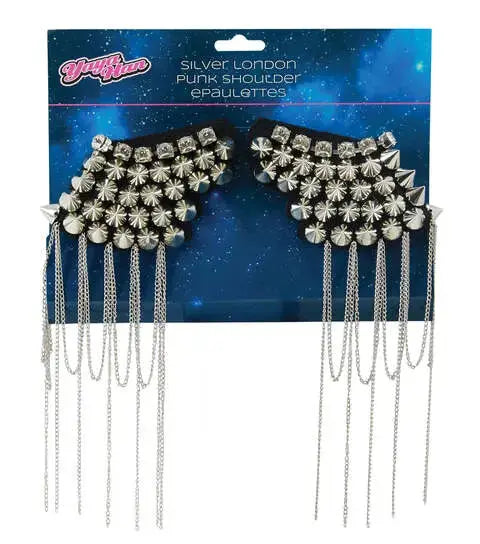 Yaya Han Sew on London Punk Epaulettes 3'' Silver