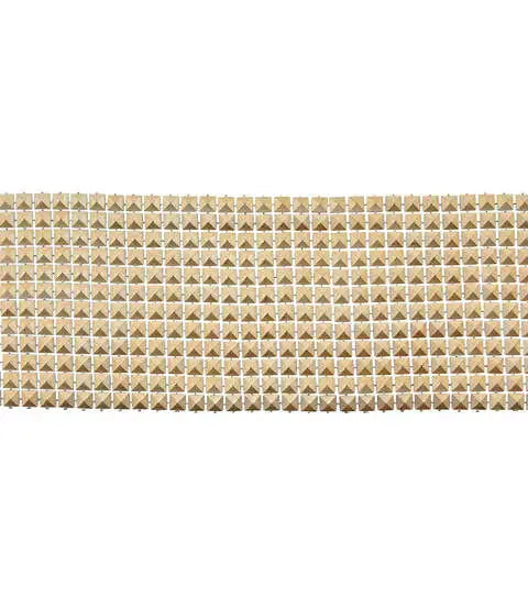 Yaya Han Sew on Maille Trim 4.5" Gold - Per Yard