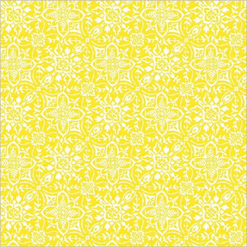 Yellow Verona Tiling Cotton 44”/45” Fabric Per Yard
