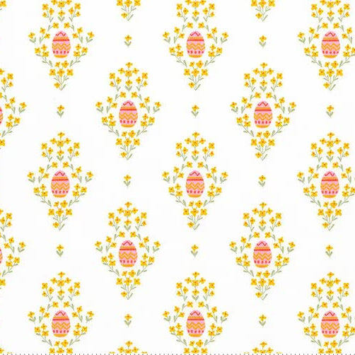Easter Egg Hunt - White 44" / 45" Fabric Per Yard