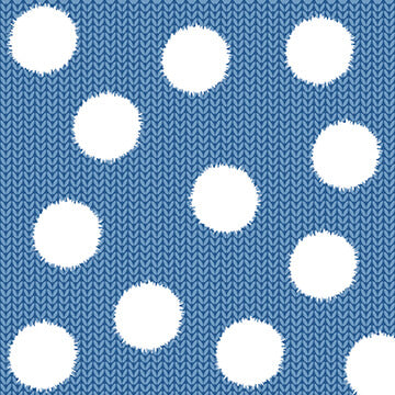 Henry Glass Welcome Winter fuzzy dot knit ground blue quilting cotton 3 yard pack
