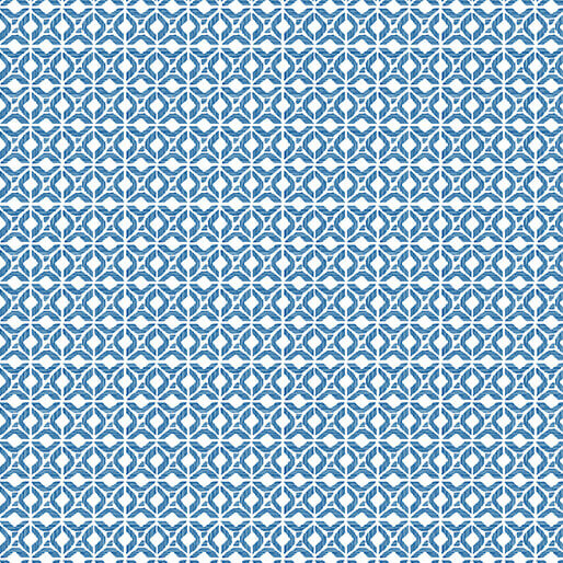 Bluesette - Tile Geo - Blue 44" / 45" Fabric Per Yard