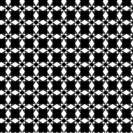 Winter at the Farm - Ribbon Plaid - Black 44" / 45" Fabric Per Yard