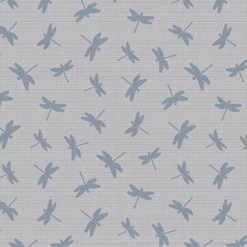 Lake Retreat - Dragonfly Toss - Gray 44" / 45" Fabric Per Yard