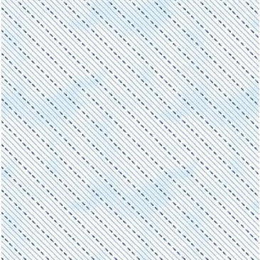 Dreaming in Blue - Dashed Stripes - White 44" / 45" Fabric Per Yard