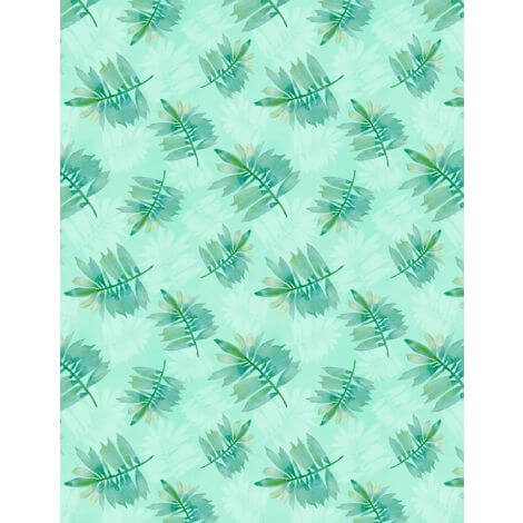 Underwater Wonders - Leaf Toss - Green 44" / 45" Fabric Per Yard