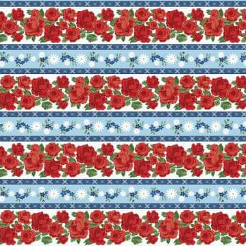 Summertime Daydream - Repeating Stripe 44" / 45" Fabric Per Yard