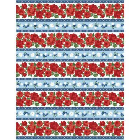 Summertime Daydream - Repeating Stripe 44" / 45" Fabric Per Yard
