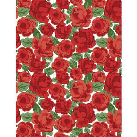 Summertime Daydream - Packed Floral - White 44" / 45" Fabric Per Yard